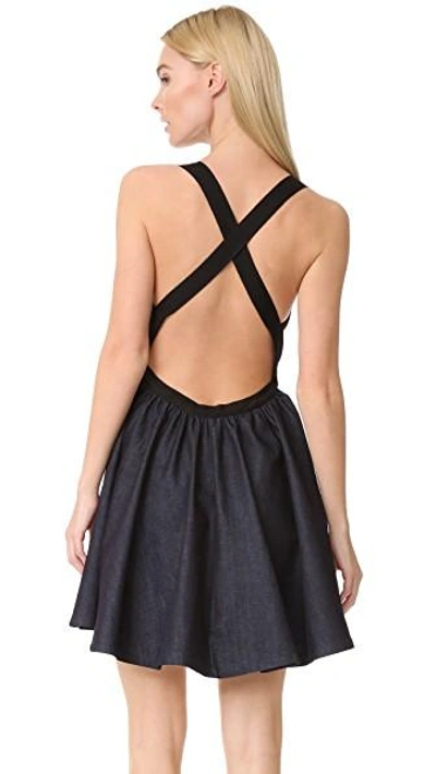 Shop Adam Selman Overall Dress In Midnight