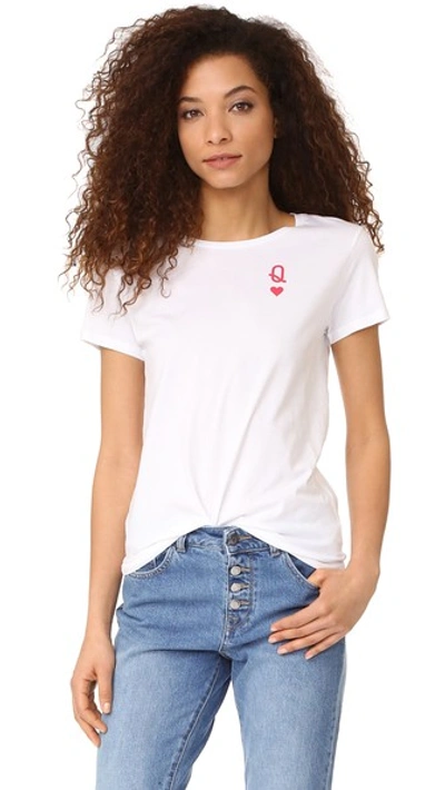 Chrldr Queen Of Hearts T-shirt In White