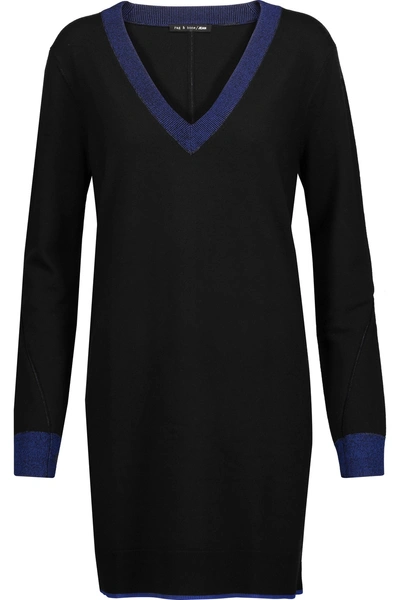 Rag & Bone Kendra Two-tone Wool-blend Sweater Dress