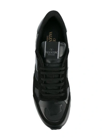 Shop Valentino Rockrunner Sneakers In Black