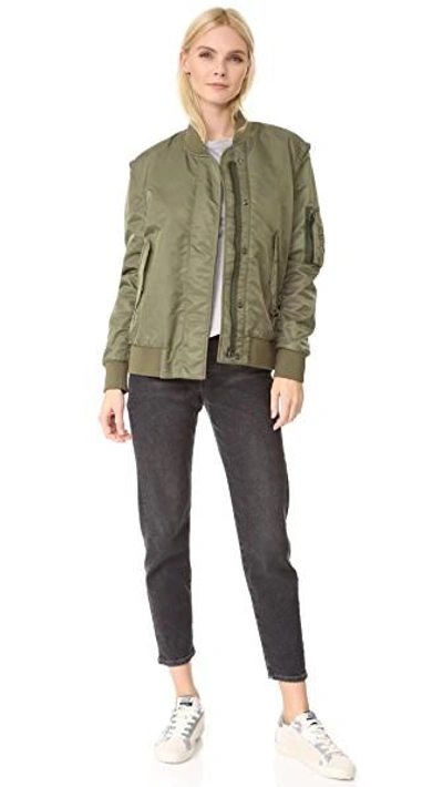 Shop Golden Goose Bomber Sunset Jacket In Green