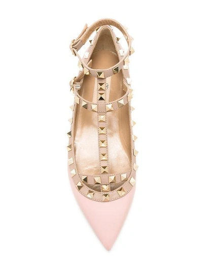 Shop Valentino Garavani 'rockstud' Ballerinas In R14