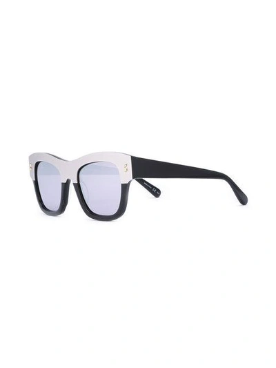 Shop Stella Mccartney Two-tone Oversized Square Sunglasses In Metallic