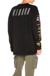 OFF-WHITE OFF-WHITE MIX ROCK CREWNECK IN BLACK. ,OMBA007S171920961088
