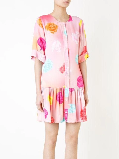 Shop Boutique Moschino Floral Print Dress In Pink