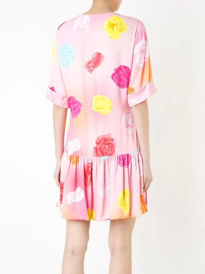 Shop Boutique Moschino Floral Print Dress In Pink