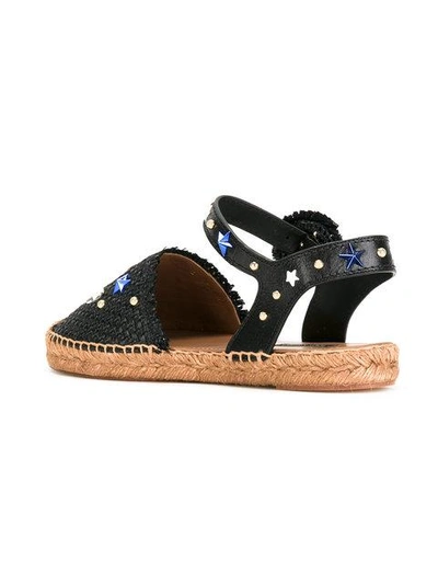 Shop Dolce & Gabbana Anchor Espadrille Sandals In Black