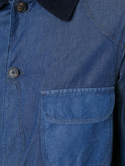 Shop Kent & Curwen Fitted Denim Jacket In Blue