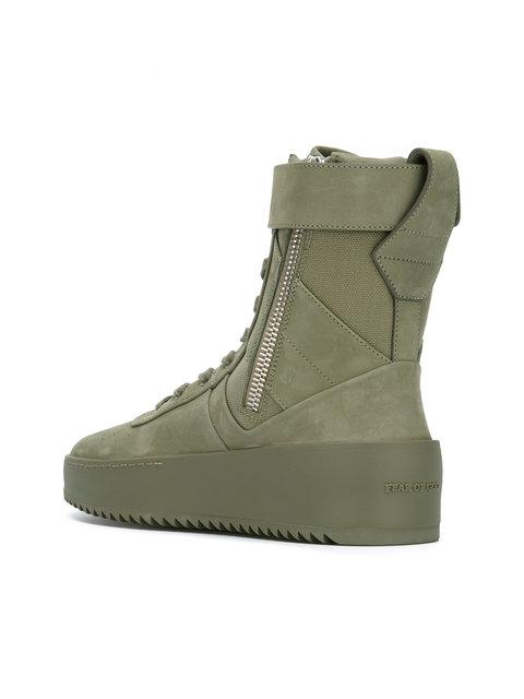 fear of god military sneaker green