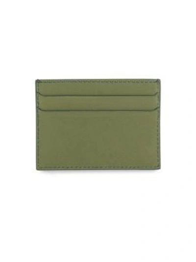 Shop Burberry Sandon Leather Card Case In Tan