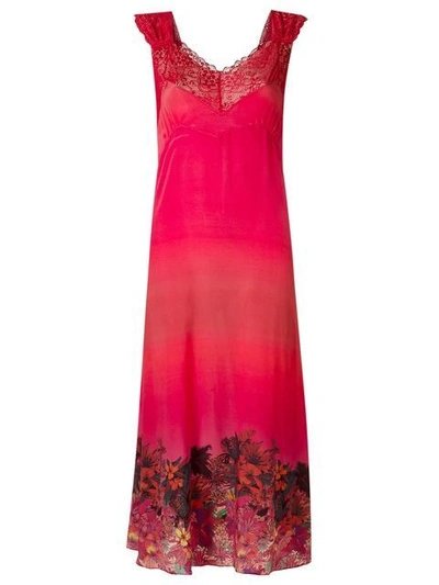 Shop Amir Slama Lace Detail Dress In Pink