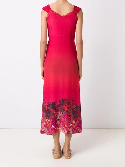 Shop Amir Slama Lace Detail Dress - Pink