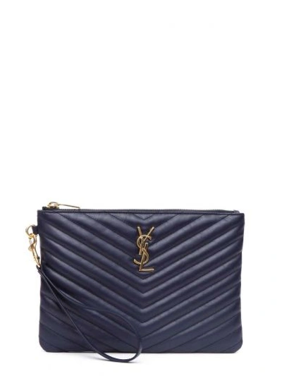 【関税＆送料込み】Saint Laurent Pouch Monogramm New Jolie Saint Laurent Pouch Ysl 'monogram' New Jolie In Deep Marine
