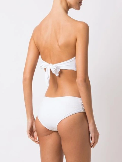 Shop Amir Slama Panelled Swimsuit In White