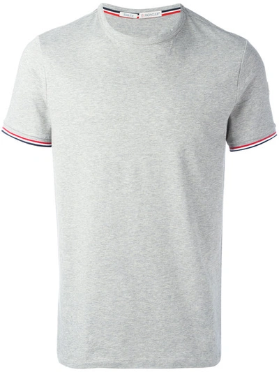 Moncler Patch-pocket Cotton T-shirt In Grey