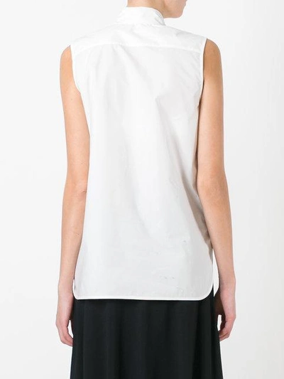 Marni Sleeveless Appliqué Shirt - White In White