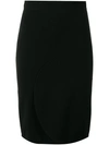 GIVENCHY GIVENCHY CURVED FRONT PENCIL SKIRT - BLACK,17U470943111814286