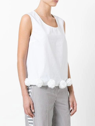 Shop Ports 1961 Flower Pom Pom Tank In White