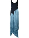 GALVAN FRINGED ASYMMETRIC DRESS,7010111926692