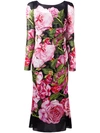 DOLCE & GABBANA rose print dress,DRYCLEANONLY