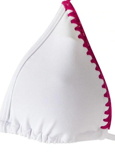 Shop Amir Slama Triangle Bikini Set In White