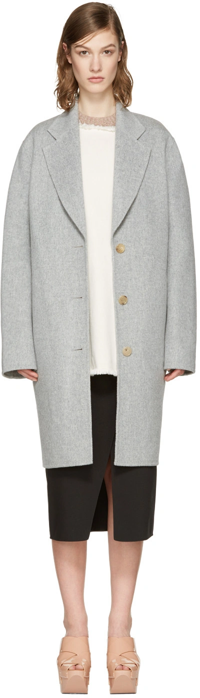 Shop Acne Studios Grey Landi Doublé Coat