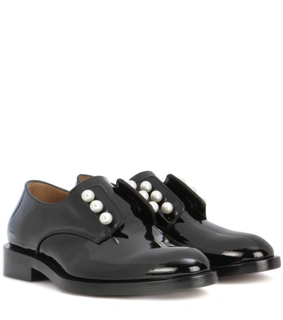 Shop Givenchy Masculine Pearls Patent Leather Derby Shoes In Llack