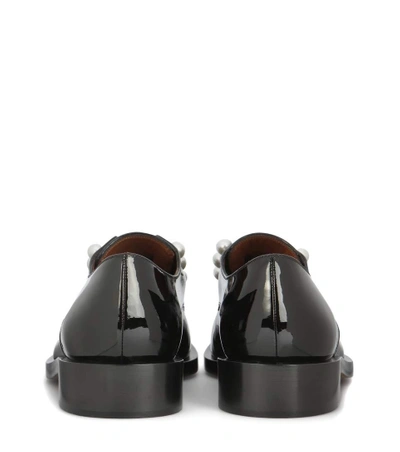 Shop Givenchy Masculine Pearls Patent Leather Derby Shoes In Llack