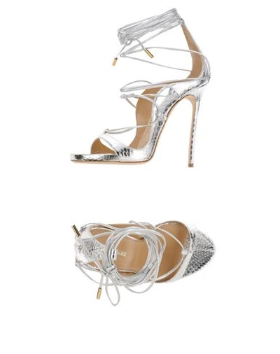 Shop Dsquared2 Sandals In Silver