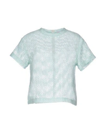 Shop Red Valentino Blouses In Sky Blue