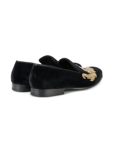Shop Alexander Mcqueen Embroidered Loafers