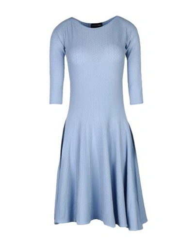 Emporio Armani Knee-length Dress In Sky Blue