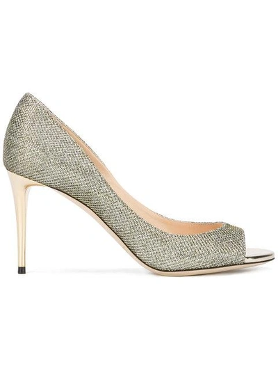 Shop Jimmy Choo Evelyn 85 Pumps - Metallic