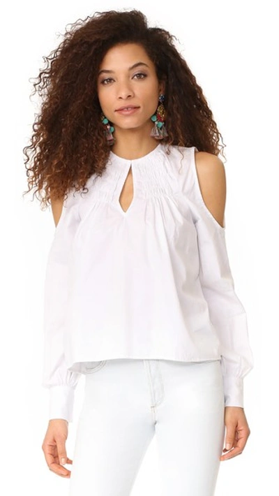 Mlm Label Open Shoulder Top In White