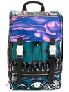 KENZO multi icon backpack,人造－>涤纶100%