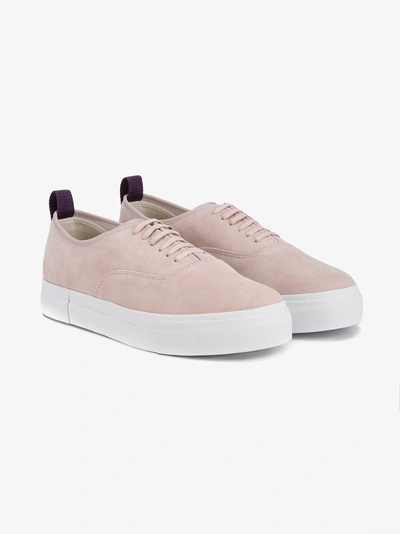 Shop Eytys Pink Mother Suede Sneakers In Pink&purple