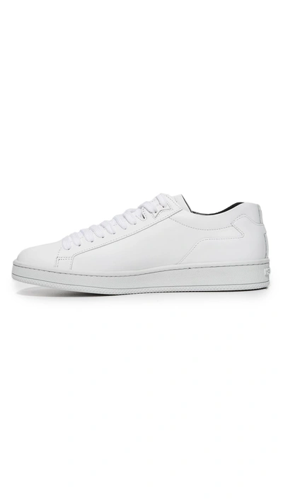 Shop Kenzo Tennix Lace Up Sneakers In White