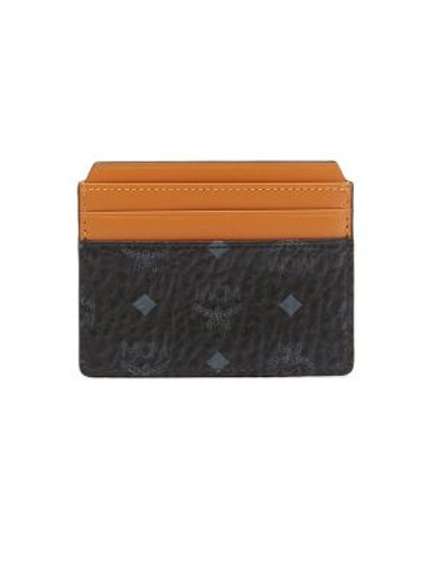 Mcm Claus Coated Canvas Card Case In Black