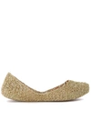 Melissa 'campana Papel Vii' Jelly Flat (women) In Oro