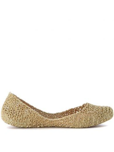 Shop Melissa Ballerina  Campana Papel Vii Glitter Oro