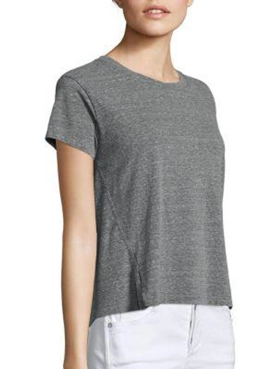 Shop Amo Twist Crop T-shirt In Heather Grey