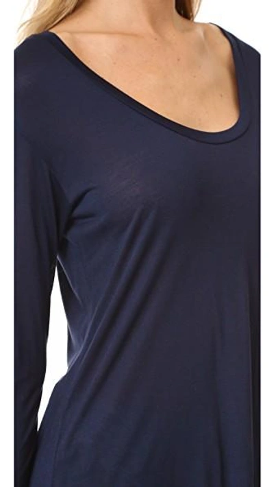 Shop L Agence Long Sleeve Tee In Midnight