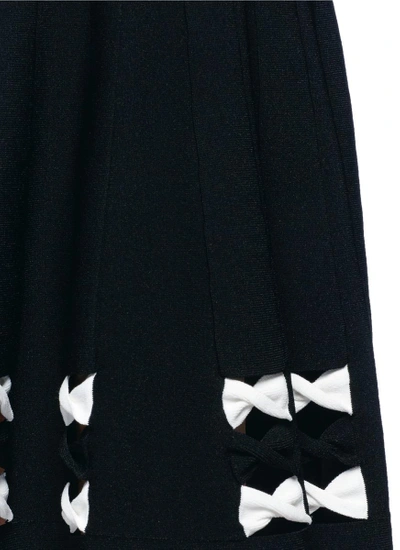 Shop Alexander Mcqueen Twisted Cutout Hem Knit Skirt