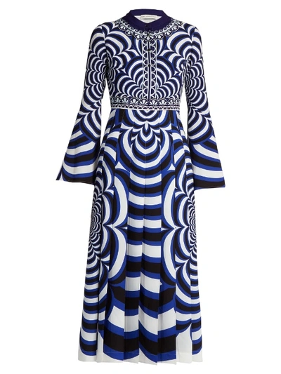 Mary Katrantzou Desmine Optical Print Silk Midi Dress In Additional Details Will Be Added When The Item Arrives In Stock