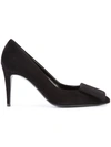Pierre Hardy Black Suede Obi Heels