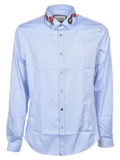 gucci oxford duke shirt with snake