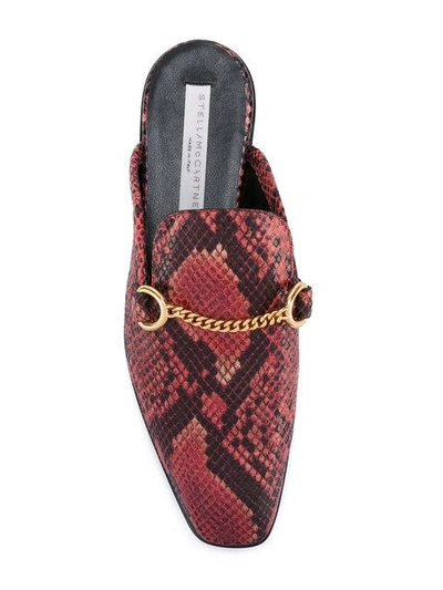 Stella Mccartney Python-effect Faux-leather Backless Loafers