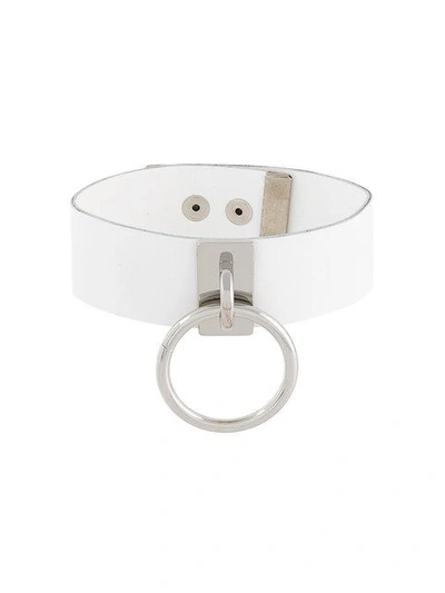 Shop Manokhi Ring Choker In White