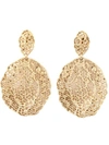 Aurelie Bidermann Vintage Lace Earrings In Metallic