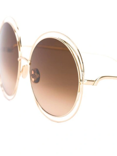 Shop Chloé Carlina Limited Edition Sunglasses In Metallic